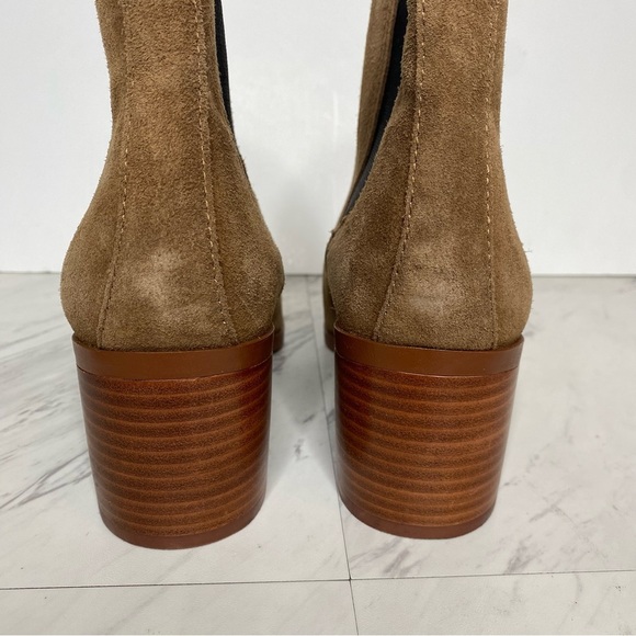 Steve Madden Rhiannon Cognac Suede Chelsea Bootie 10M - Picture 4 of 15